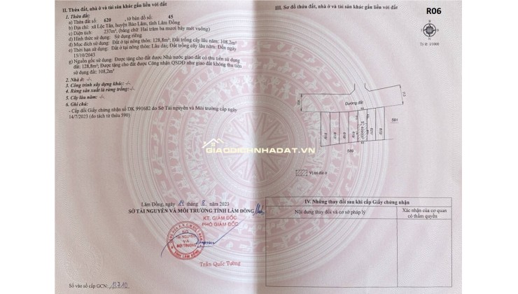 Sở hữu ngay lô đất view đồi 2566 m2 giá chỉ 12tr/m2, gần cao tốc Dầu Giây – Bảo Lộc – Liên Khương